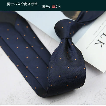 Corbata de hombre de 8 cm con rayas tejidas, formal de negocios para bodas, oficina y fiestas