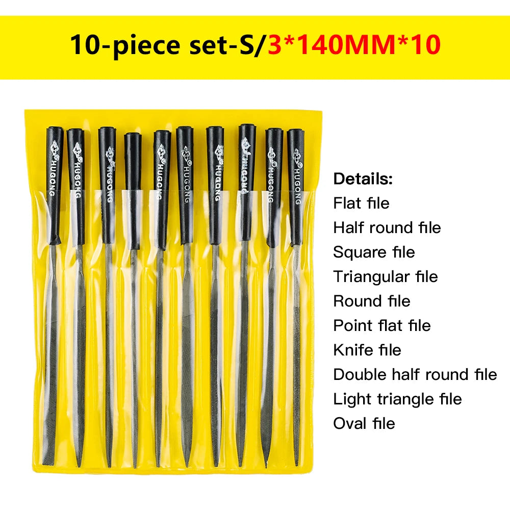10-Piece Diamond Needle File Set – Precision Hand Tools for Ceramic, Glass, Gemstone & DIY Crafts