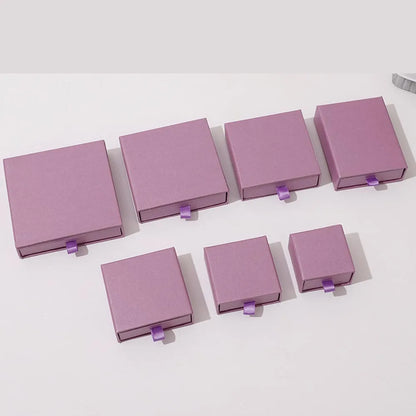 10 Cajas de regalo de joyería de papel para anillos, pendientes, collares, pulseras y empaques de recuerdos de boda