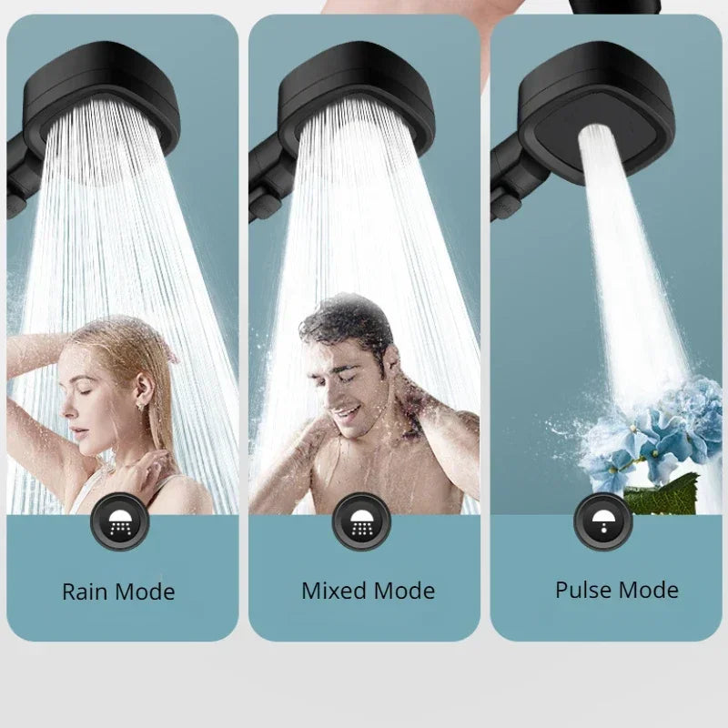 Pommeau de douche haute pression – Pulvérisateur de douche à main 3 modes à économie d'eau, fonction d'arrêt à une touche, accessoire de douche de salle de bain réglable pour la maison