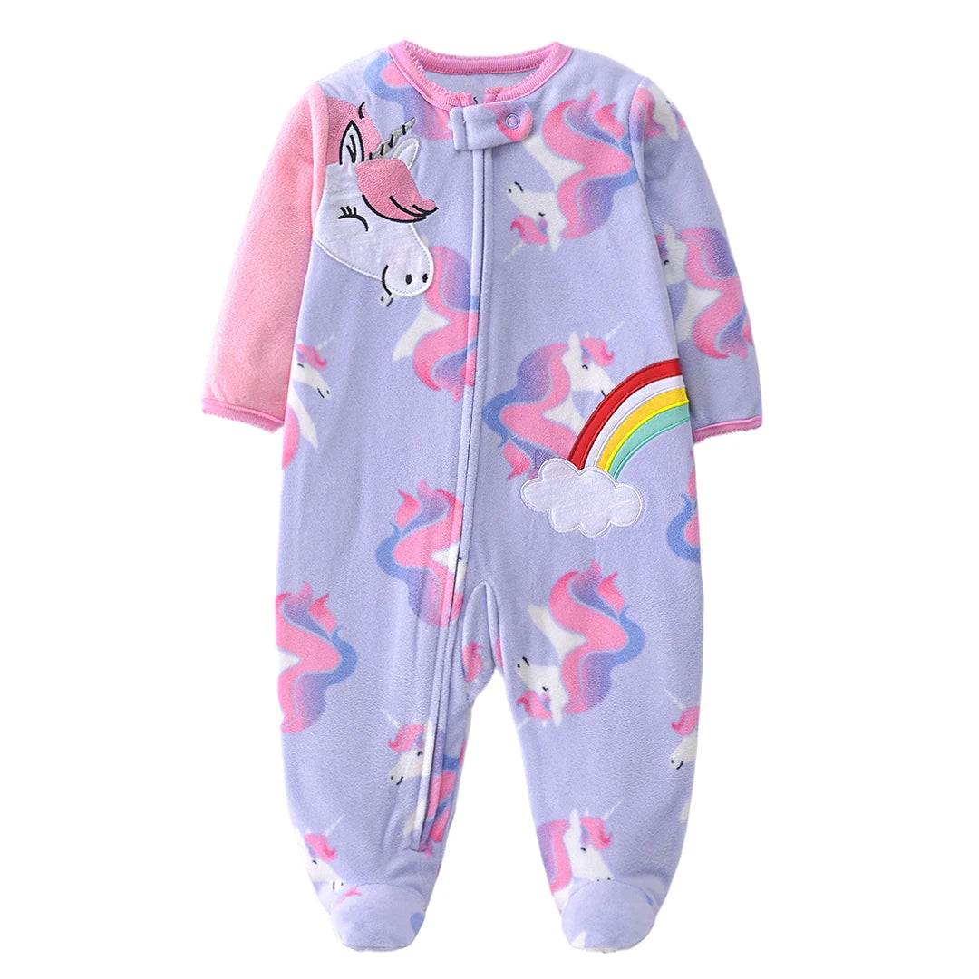 2026 Unisex Baby Fleece Romper – Warm Winter Jumpsuit for Newborn Boys & Girls, Soft Infant Clothing for Babies & Toddlers