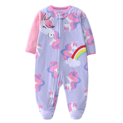 2026 Unisex Baby Fleece Romper – Warm Winter Jumpsuit for Newborn Boys & Girls, Soft Infant Clothing for Babies & Toddlers