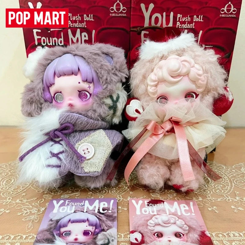 POP MART SKULLPANDA You Found Me! Pendentif Peluche Blind Box – Figurine de Collection en Vinyle, Cadeau Mignon d'Halloween et de Noël