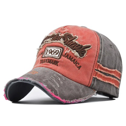 Washed Cotton 1969 Embroidered Baseball Cap – Vintage Unisex Snapback Hat for Women, Men & Teens, Casual Hip-Hop Dad Cap