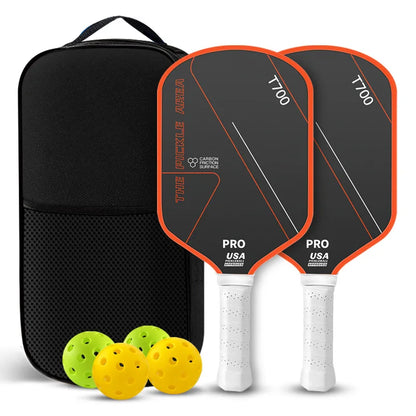 T700 Carbon Fiber Pickleball Paddle – USAPA Approved Frosted Surface Racket for Outdoor Competition (1 or 2 Pack)