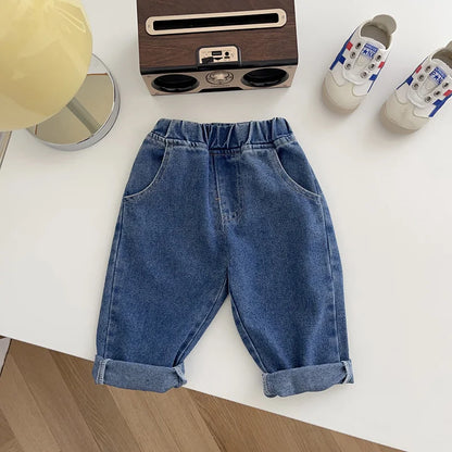 Pantalones vaqueros MILANCEL para bebé – Jeans lisos suaves para niños y niñas, pantalones informales para niños, parte inferior de moda cómoda para el uso diario de bebés y niños