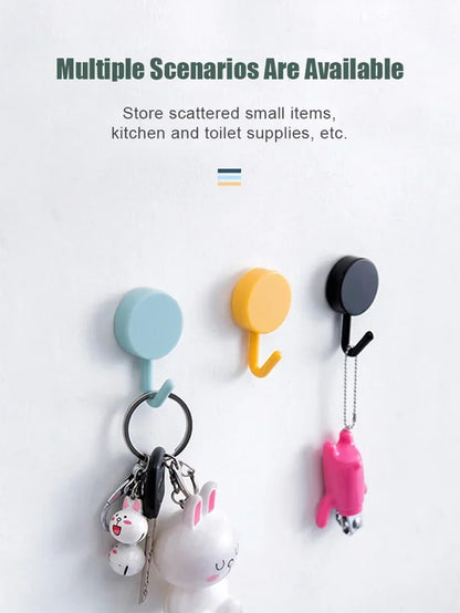Ganchos de pared autoadhesivos de 5/10 piezas – Ganchos fuertes sin taladro para baño, cocina, puerta, almacenamiento de ropa y toallas