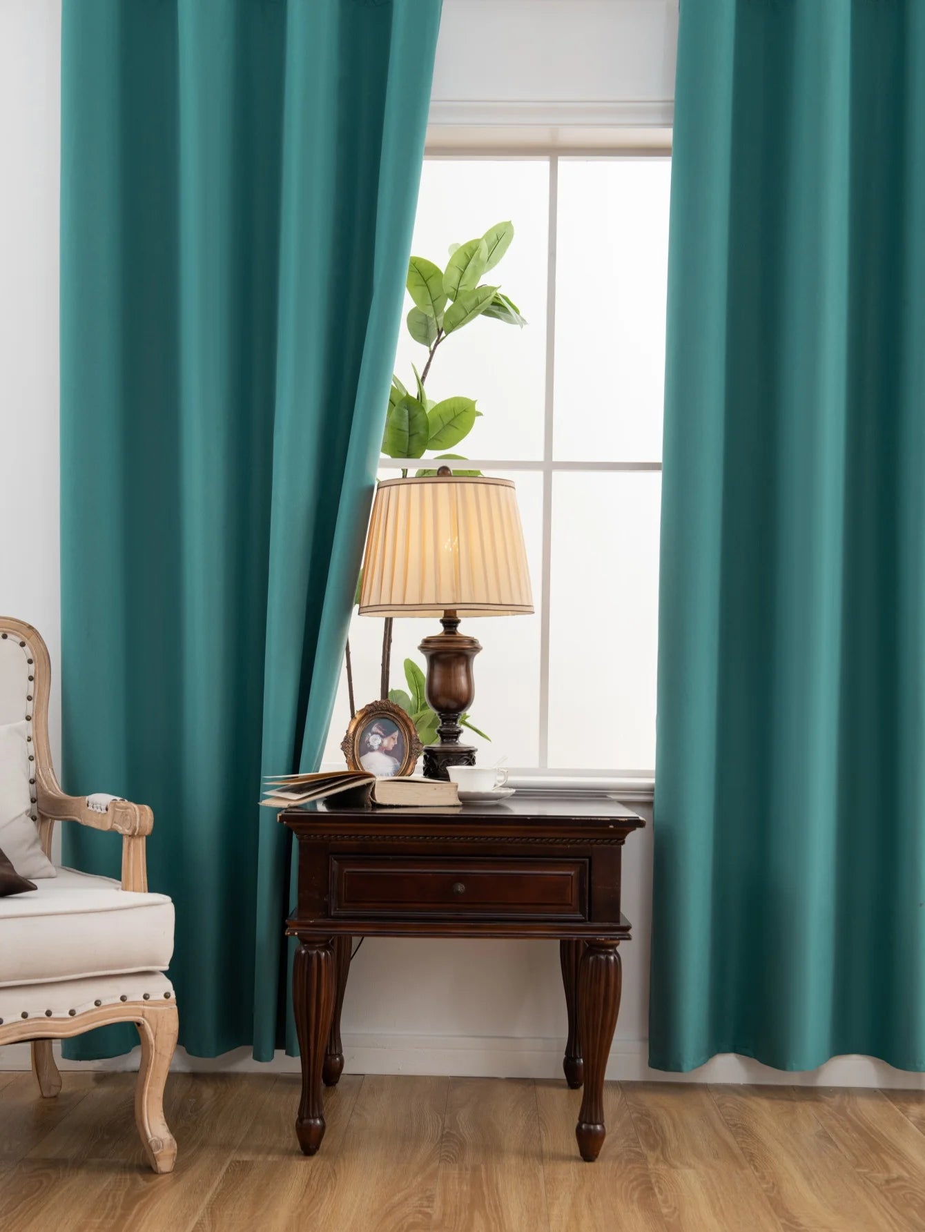 100% Blackout Grommet Curtain Panel – Total Privacy Window Drapes for Bedroom & Living Room