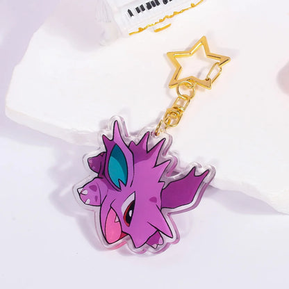Pokémon Acrylic Keychain – Gengar, Ditto, Mewtwo, Jigglypuff & Character Bag Charm Pendant Collectible Gift