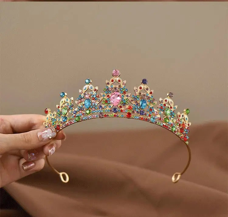Princess Crystal Tiara Crown for Girls – Elegant Birthday, Dance & Party Hair Accessory