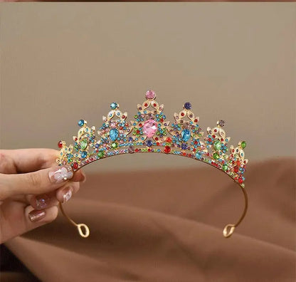 Princess Crystal Tiara Crown for Girls – Elegant Birthday, Dance & Party Hair Accessory