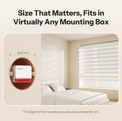 SONOFF MINI-ZBRBS Zigbee Smart Roller Shutter Switch – Controlador inteligente de cortinas, módulo de motor de persianas compatible con ZigBee Hub, automatización de escenas locales e interruptor amplificador de señal para eWeLink Smart Home