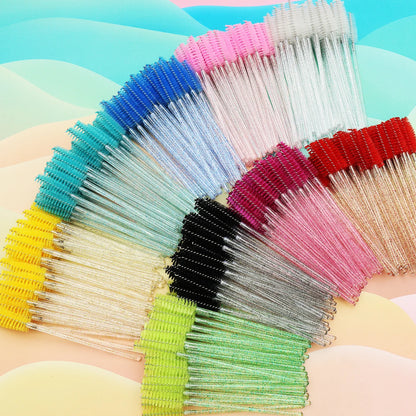 50 peines de cristal para pestañas, varitas de máscara desechables para extensiones de pestañas, aplicación de maquillaje y herramientas de belleza profesionales