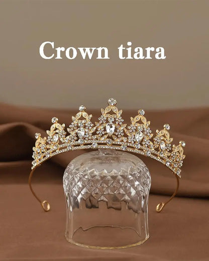Princess Crystal Tiara Crown for Girls – Elegant Birthday, Dance & Party Hair Accessory