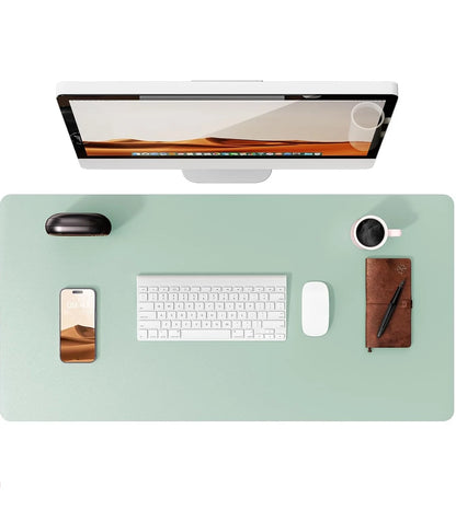 Alfombrilla de escritorio grande de cuero PU - Mouse Pad antideslizante y protector de escritorio para laptop, teclado, oficina y juegos