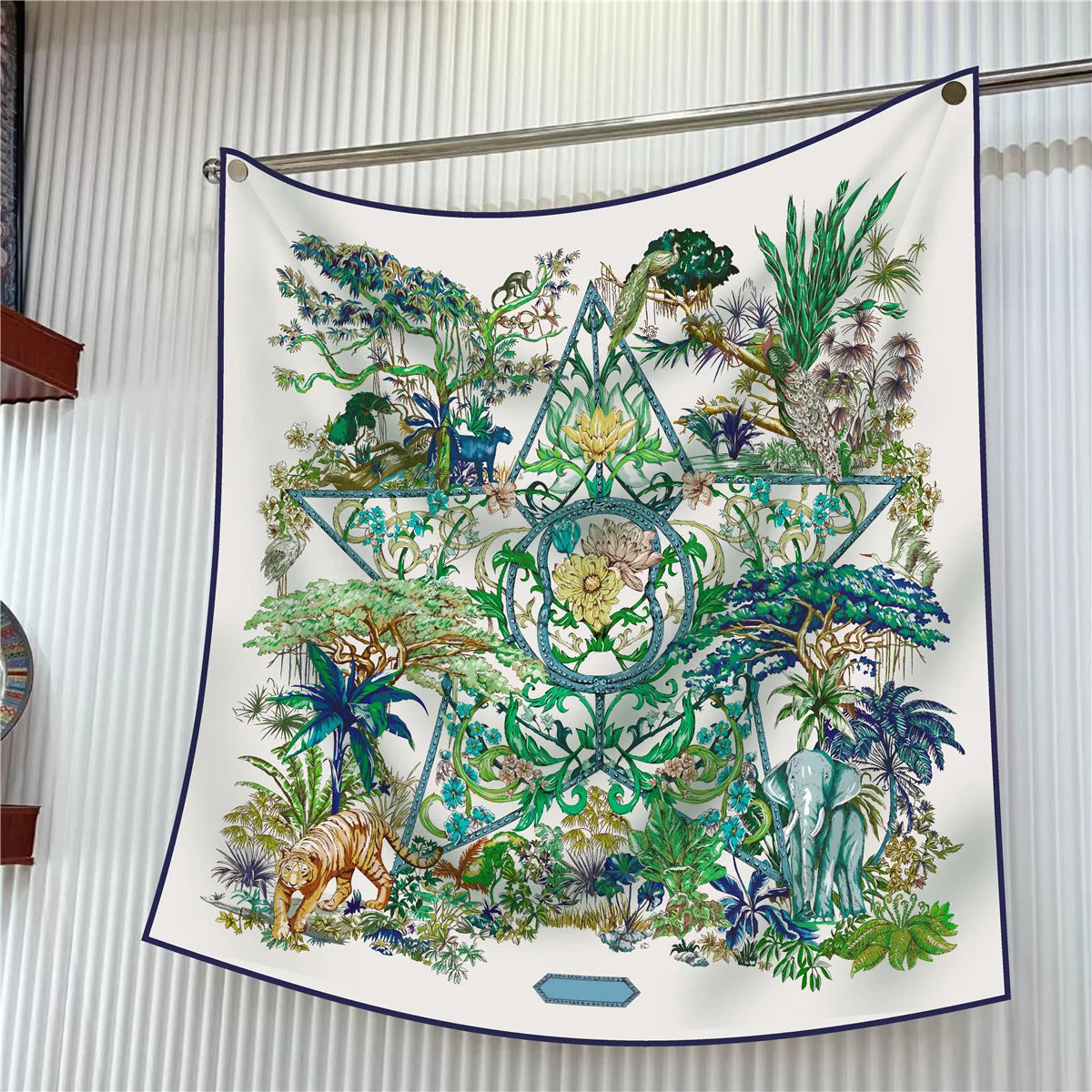 Foulard carré en soie 90 cm pour femme, motif floral, sergé de luxe, bandana, châle, hijab, cache-col, écharpe de tête