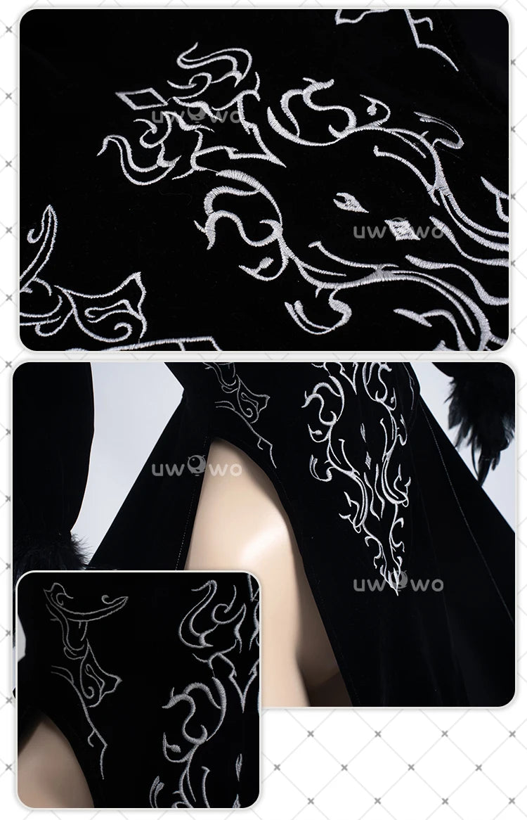 UWOWO 2B Cosplay Costume – Fanart Cheongsam Redesign Outfit (NieR: Automata Inspired, Halloween/Pre-Sale)