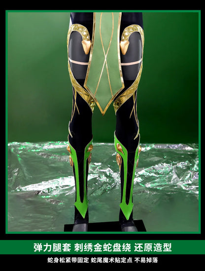 Lady Loki Cosplay Costume Set – Loki Laufeyson “God of Lies / God of Evil” Female Version Full Outfit (Game Cosplay Series with Accessories)