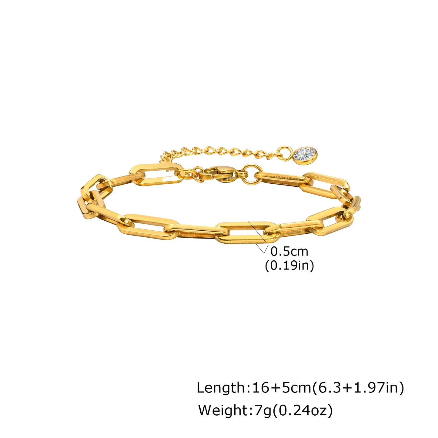 Non-Tarnish Stainless Steel Herringbone Bracelet – Gold Plated Waterproof Stackable Chain Bracelet for Women | Fashion Jewelry Gift