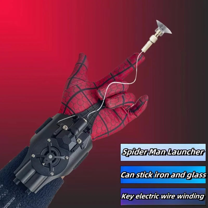 Spider-Man Web Shooter Wrist Launcher Toy – Superhero Cosplay Prop with Wrist Accessories & Gloves for Kids, Peter Parker-Inspired Gift