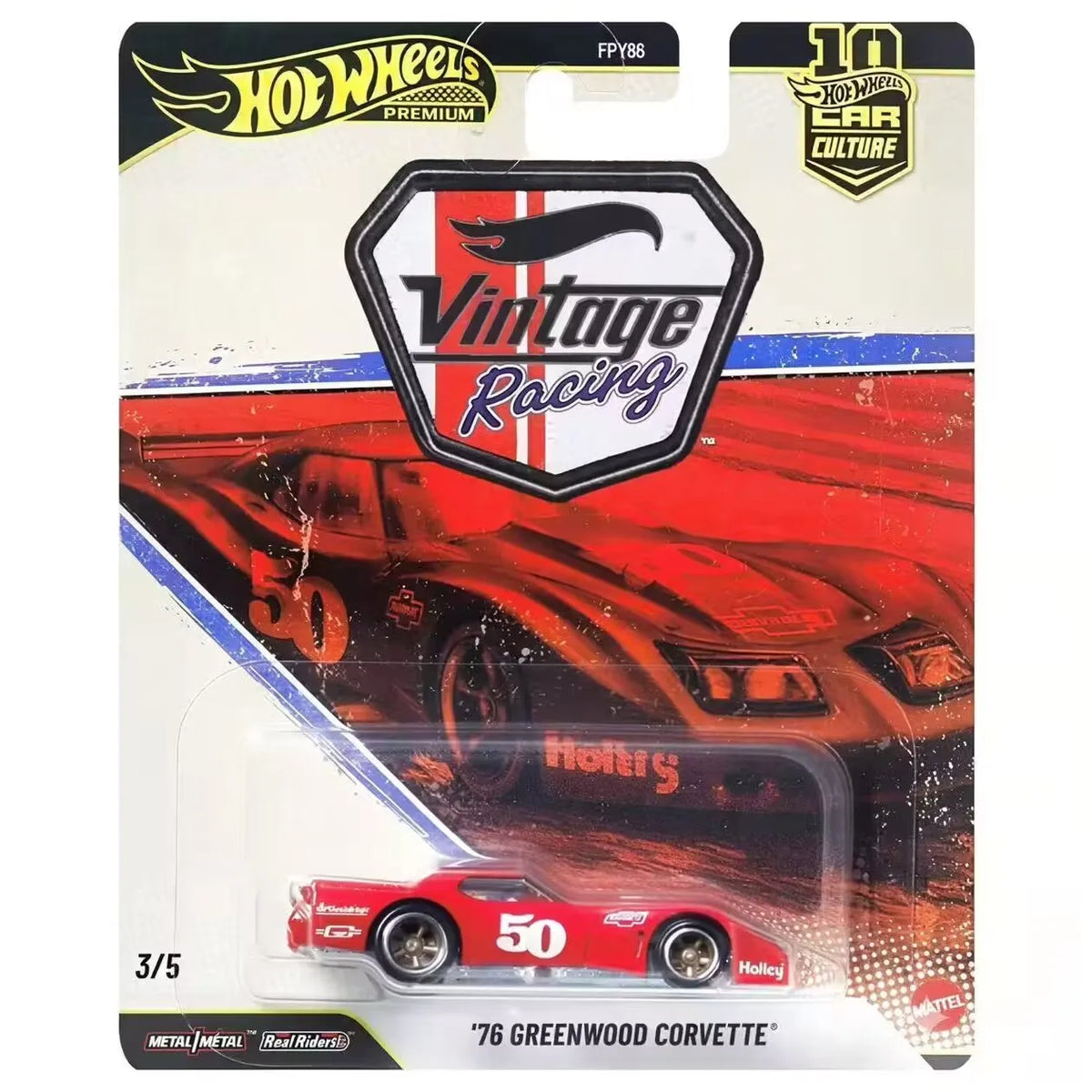 Hot Wheels Premium Vintage Racing Jaguar XJS – 1:64 Scale Die-Cast Alloy Car, Classic Racing Collectible Model & Gift