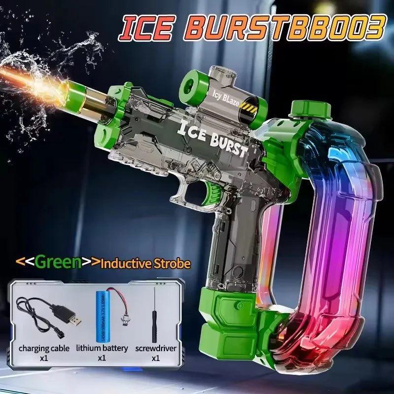 Electric Water Gun Blaster – Powerful Automatic Squirt Toy for Adults, Kids, Beach & Summer Outdoor Fun
