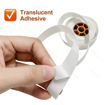 Niimbot D110 Label Maker Tape – Waterproof Self-Adhesive Sticker Paper, Compatible Label Roll for Niimbot D11/D101 Portable Printer, White Thermal Labels 12-15mm