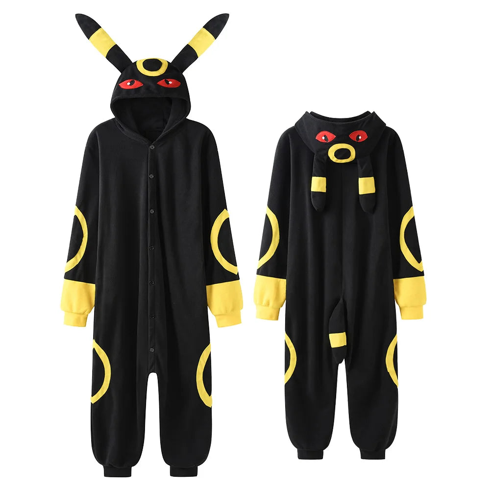Pokémon Kigurumi Cosplay Onesie – Pikachu, Gengar Anime Jumpsuit for Men & Women (Halloween Party Outfit)