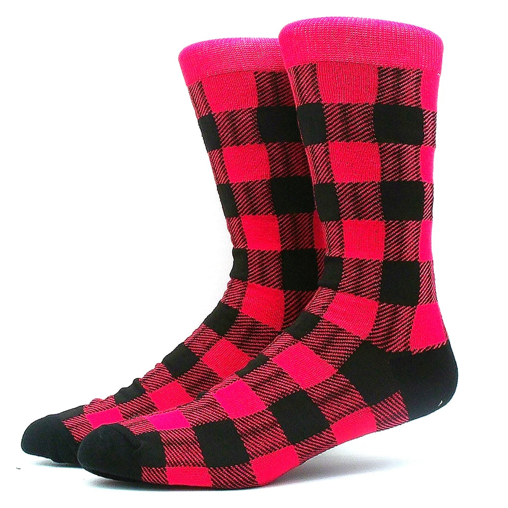 Funny Colorful Hip Hop Socks – Combed Cotton Animal, Astronaut & Geometric Print Socks for Men & Women, Business Dress Wear