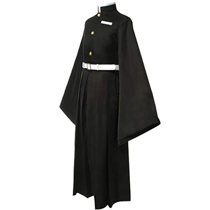 Demon Slayer Kisatsutai Uniform Cosplay Costume & Wig Set – Anime Halloween Party Outfit for Convention & Roleplay Wear