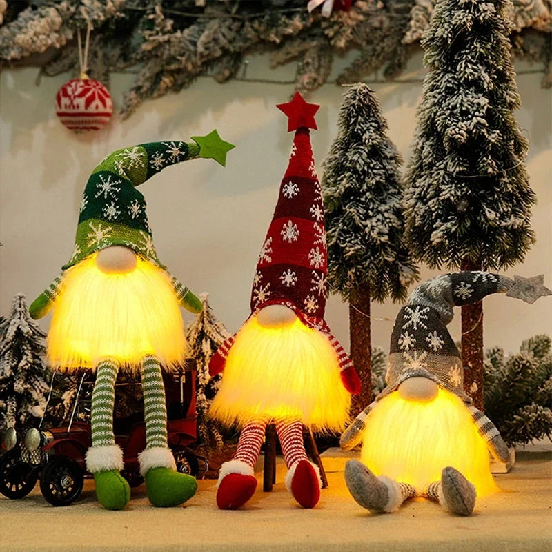 2026 Glowing Gnome Christmas Doll – Faceless Merry Christmas Decoration for Home, Navidad & New Year Holiday Gifts