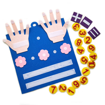 Jouet Montessori de nombres en feutre – Jeu d'apprentissage du comptage pour tout-petits, activité sensorielle d'éveil, jouet de développement de l'intelligence pour l'apprentissage préscolaire