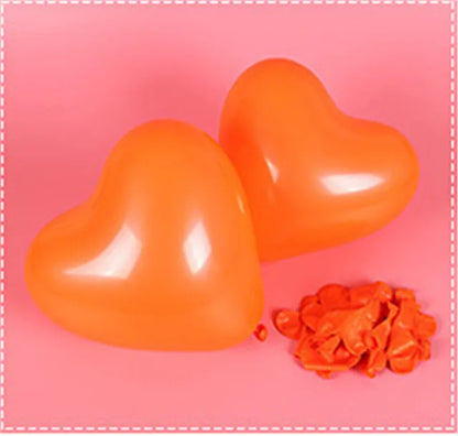 12-Inch Heart Balloons – Love Helium Balloons for Weddings, Birthdays, Valentine's & Party Decor