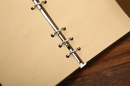 Retro Spiral Leather Notebook – Vintage Pirate Journal with Refillable Pages