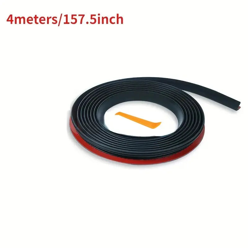 Joint d'étanchéité de fenêtre de voiture en V de 4M – Garniture en caoutchouc pour vitres latérales, réduction du bruit, isolation étanche et coupe-vent