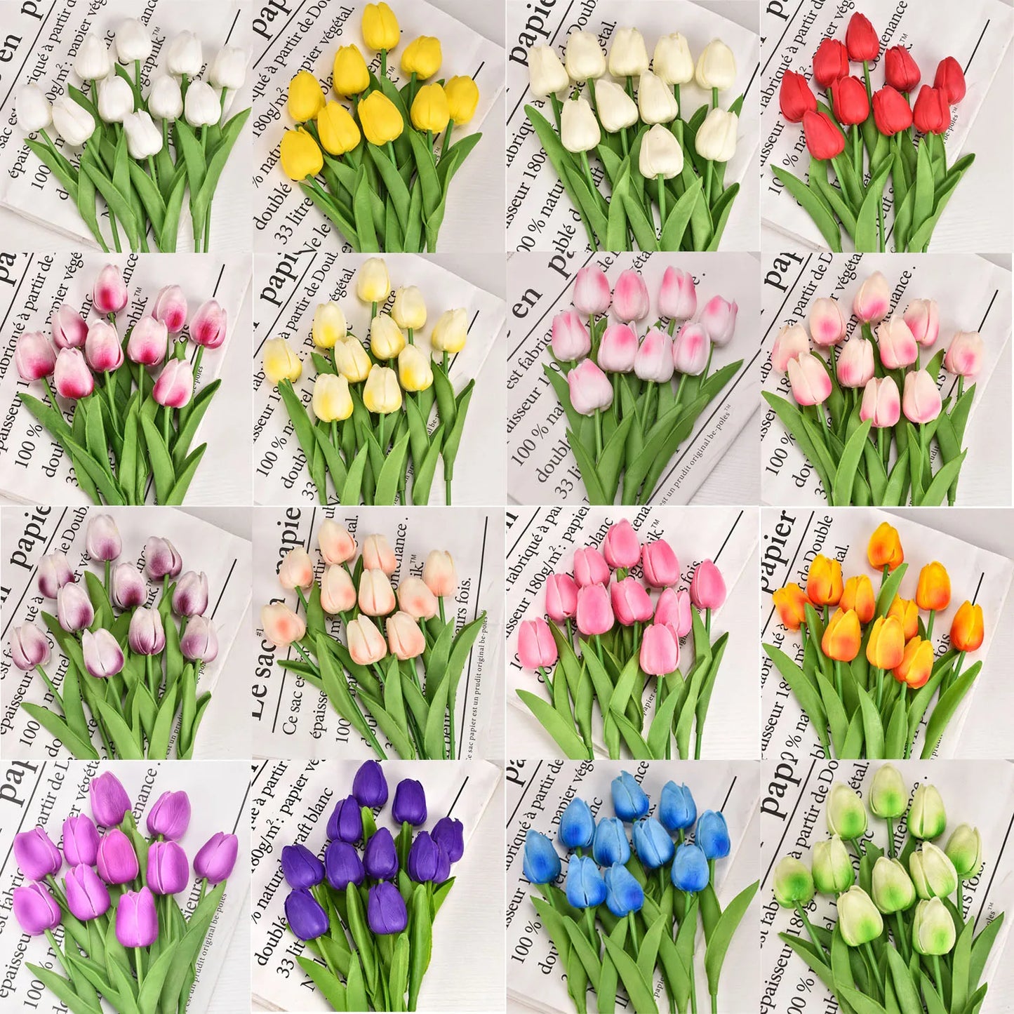 3/5/10/20pcs Real Touch Artificial Tulip Flowers – Realistic Faux Tulip Bouquet for Wedding Decor, Home Decoration, Floral Arrangements & DIY Projects