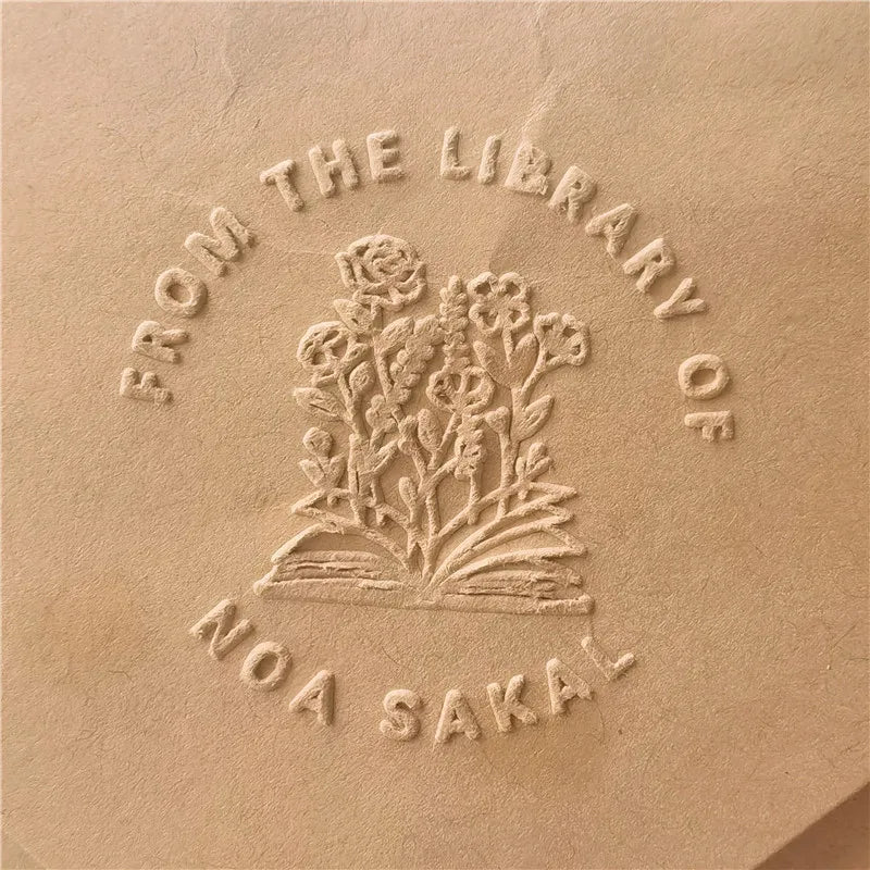 Custom Initials Embosser Stamp – Personalized Book & Wedding Embossing Seal for Address, Library & Gift Branding | Custom Paper Decor Accessory