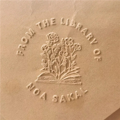 Custom Initials Embosser Stamp – Personalized Book & Wedding Embossing Seal for Address, Library & Gift Branding | Custom Paper Decor Accessory