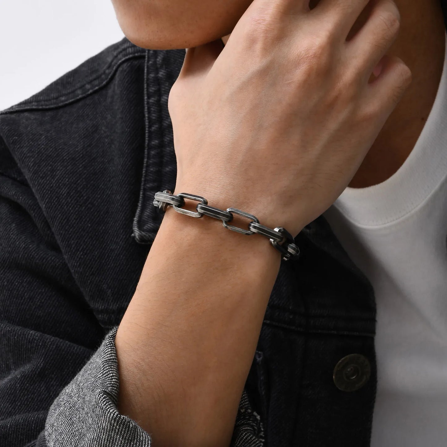 Vintage Byzantine Chain Bracelet – Stainless Steel Braided Link Wristband for Men & Boys | Retro Fashion Jewelry Gift for Father