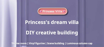 3D DIY Fantasy Princess Castle Villa Assembly Doll House Set – Creative Building Toys for Girls, Home Play & Kids 3D Educational Toy Kit