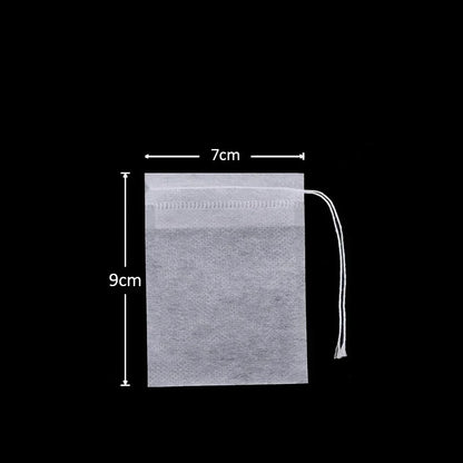 100-1000pcs Disposable Tea Filter Bags – Nonwoven Drawstring Tea Strainer Bags, Single Use Loose Leaf Tea Bags for Coffee, Herbs, Spices & Kitchen Brewing Accessories