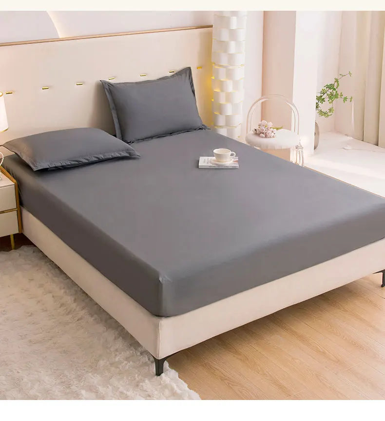 Waterproof Fitted Mattress Protector – Elastic Bed Sheet Cover for Single, Double, Queen & King Beds