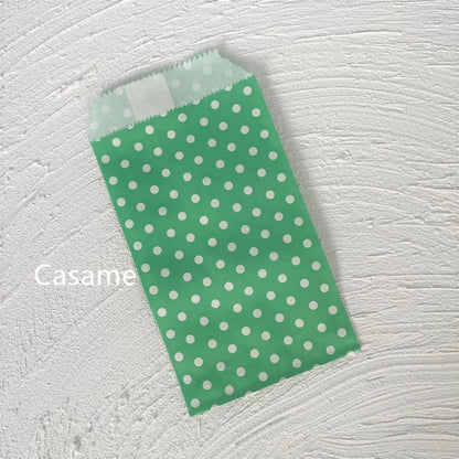 10/25/50PCS Mini Bolsas de Regalo de Papel Kraft con Lunares para Boda, Cumpleaños, Recuerdos de Fiesta, Invitaciones, Tarjetas de Felicitación y Pequeños Regalos