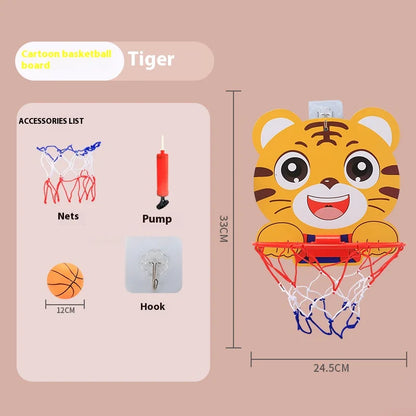 Children’s Version Vertical Adjustable Lifting Basketball Rack – Outdoor & Indoor Sports Cartoon Rebound Parent-Child Interactive Toy