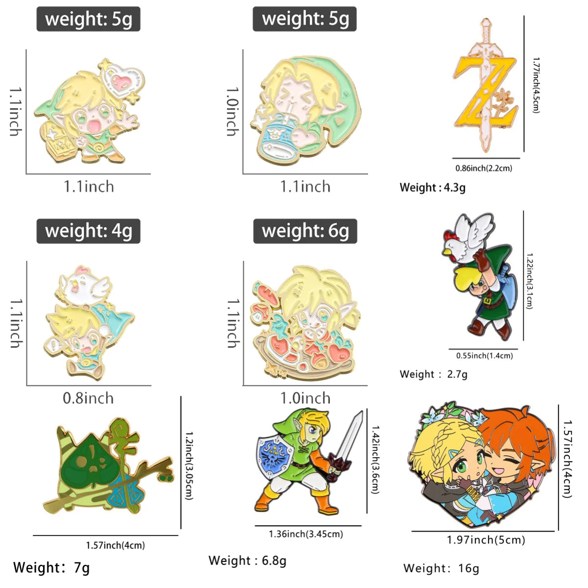 Anime Game Enamel Pins – Metal Lapel Brooch Set for Backpack, Costume & Cosplay Accessories Gift