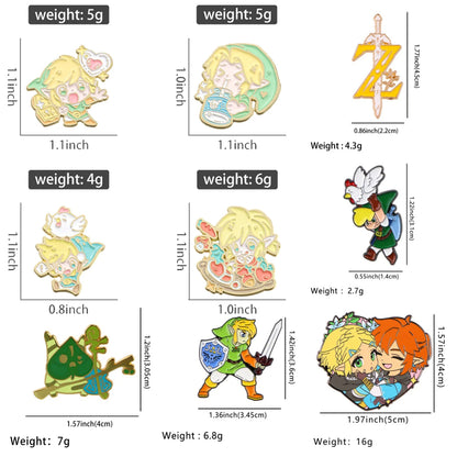 Anime Game Enamel Pins – Metal Lapel Brooch Set for Backpack, Costume & Cosplay Accessories Gift