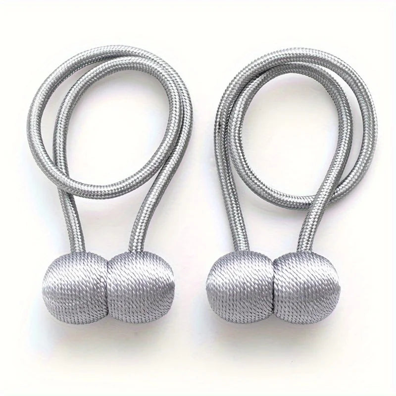 2PCS Magnetic Curtain Tiebacks – Earphone Design Curtain Holdbacks for Home, Bathroom & Shower Curtains, Decorative Buckle Accessories