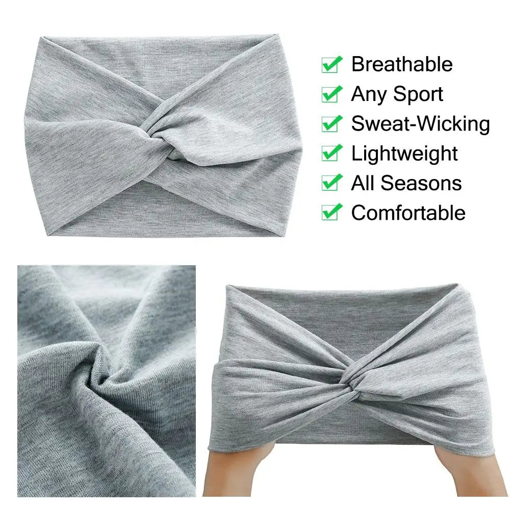 Extra Large Twisted Headband – Thick Wide Turban Hair Wrap for Women | Workout Yoga Fashion Hair Accessories