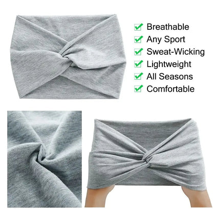 Extra Large Twisted Headband – Thick Wide Turban Hair Wrap for Women | Workout Yoga Fashion Hair Accessories