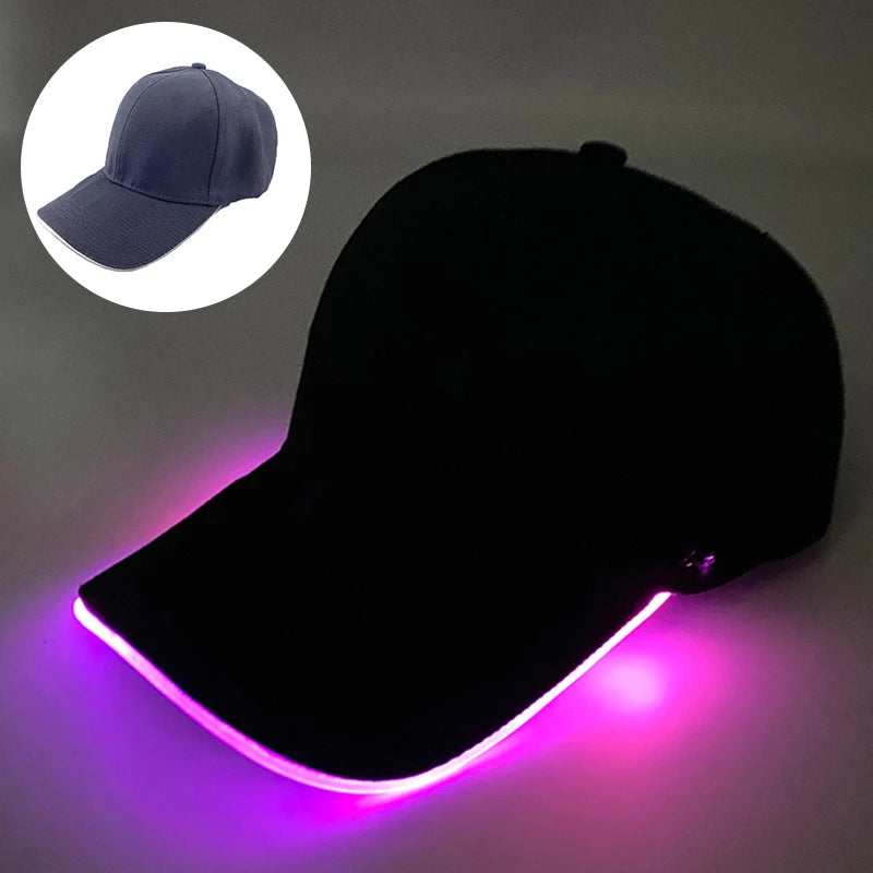 LED Light-Up Baseball Cap – Flashing Glow Hat for Raves, Festivals, Parties & Club Wear